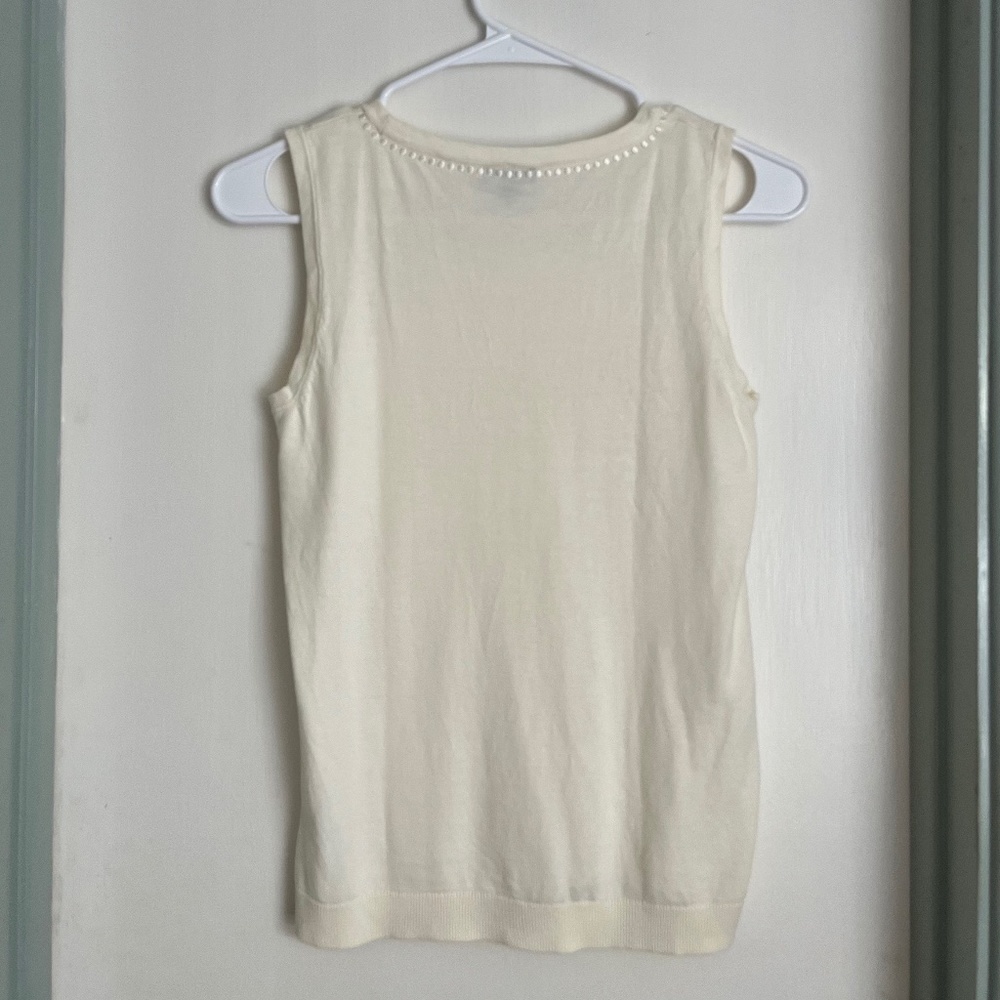 Talbots Ivory Knit XS Charming Shell - Picture 2 of 5